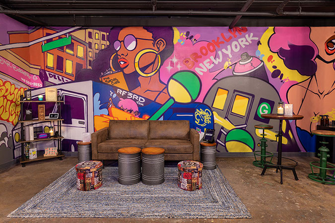 Interior Mural for Social Cues by RF3RD, Richard Ford III