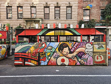 Interior Mural for Rai Rai Ken NYC by Richard Ford III.